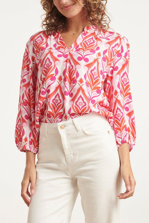 Smashed Lemon 24160 Top Met Ornamentprintverschillende Tinten | White-Multicolour