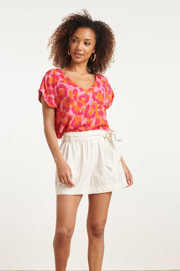 smashed lemon 24162 Top Met Gedurfd Cheetah Patroonfuchsia | Pink-Multicolour
