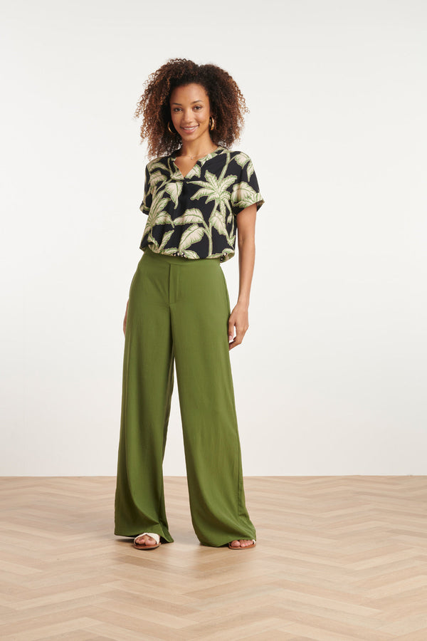 Smashed Lemon 24168 Donkere Tropische Top | Blackwhite