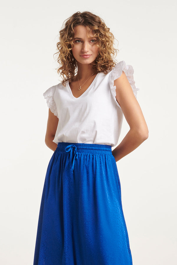 Smashed Lemon 24170 Basic Te Top Met Brie Anglaise | White