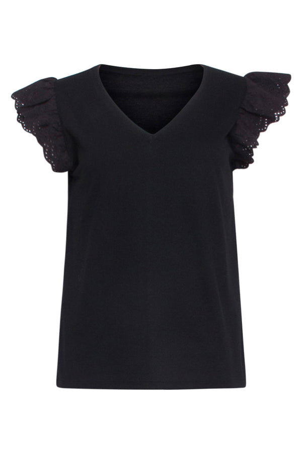 Smashed Lemon 24170 Basic Top Met Brie Anglaise | Black