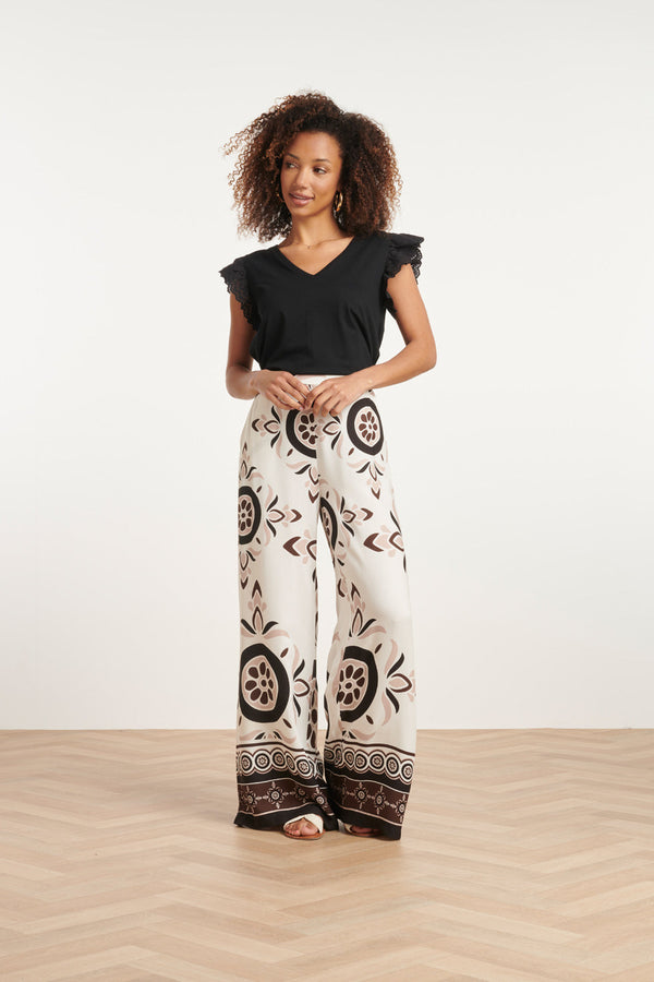 Smashed Lemon 24170 Basic Top Met Brie Anglaise | Black