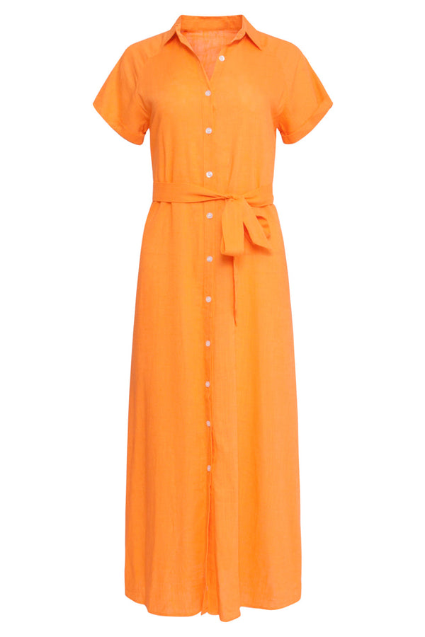 Smashed Lemon 24348 Ademende Zomer Shirtjurk | Orange