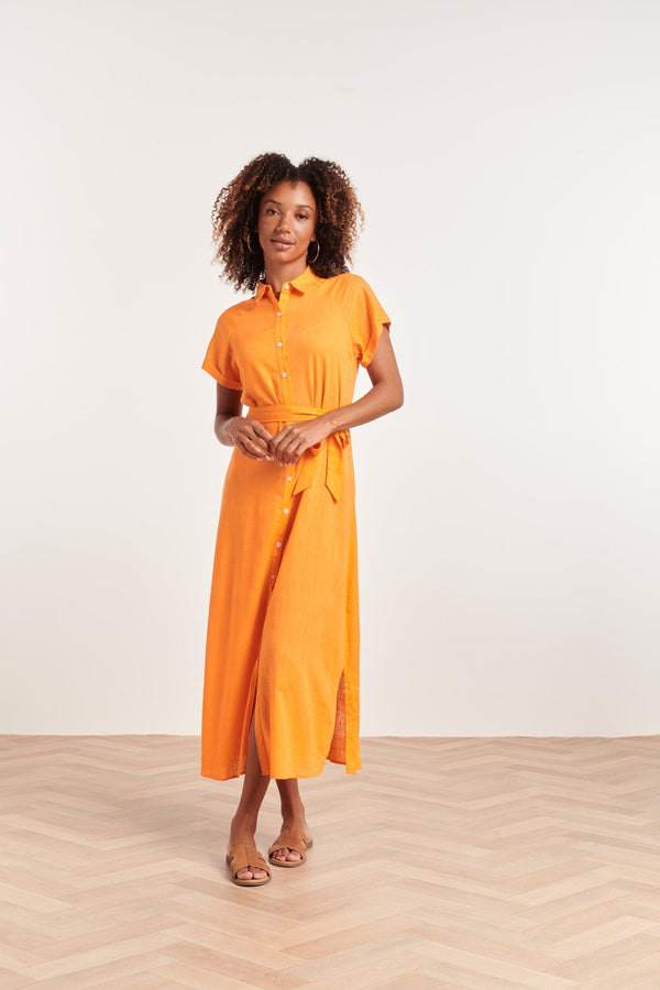 Smashed Lemon 24348 Ademende Zomer Shirtjurk | Orange