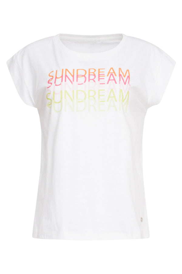 Smashed Lemon 24385 Dames T-Shirt Met Korte Mouwensundream Rainbow Print | White-Multicolour