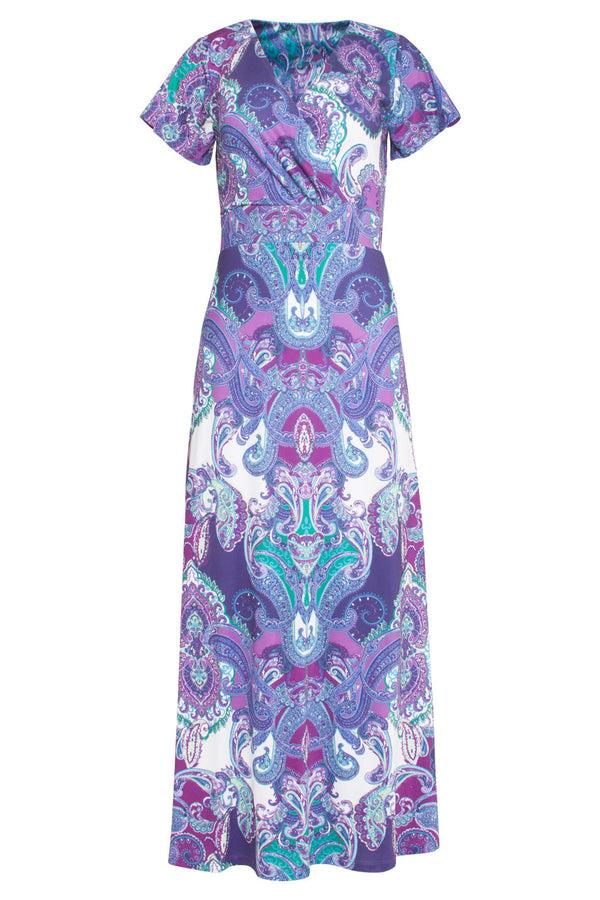 Smashed Lemon 24423 Stretch Zomerjurk Met Ornamentprint | Muticolour