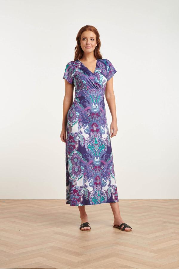 Smashed Lemon 24423 Stretch Zomerjurk Met Ornamentprint | Muticolour