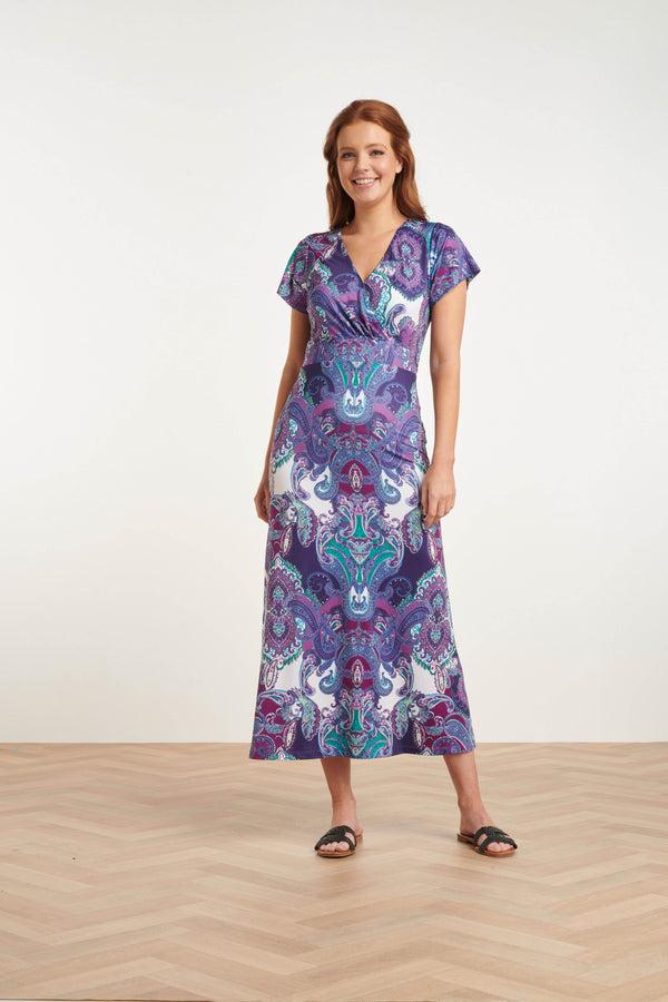 smashed lemon 24423 Stretch Zomerjurk Met Ornamentprint | Muticolour