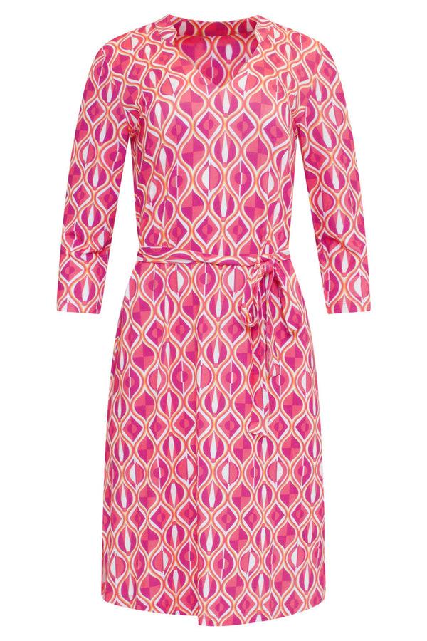 Smashed Lemon 24436 Fun Retro Bedrukt Zacht Stretch Zomerjurkje | Muticolour