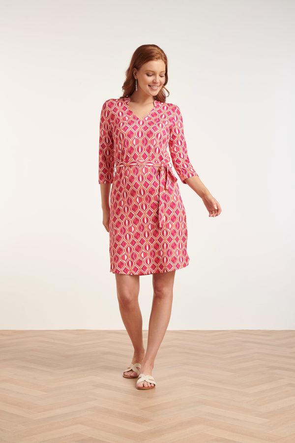 Smashed Lemon 24436 Fun Retro Bedrukt Zacht Stretch Zomerjurkje | Muticolour