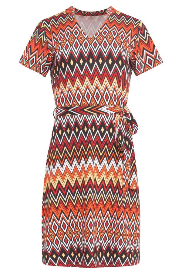 Smashed Lemon 24438 Donker Zonsondergang Gede Grafische Jurk | Muticolour