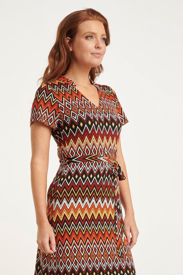 Smashed Lemon 24438 Donker Zonsondergang Gede Grafische Jurk | Muticolour