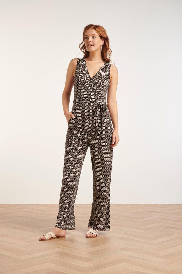 Smashed Lemon 24439 Donkere Grafische Print Jumpsuit | Muticolour