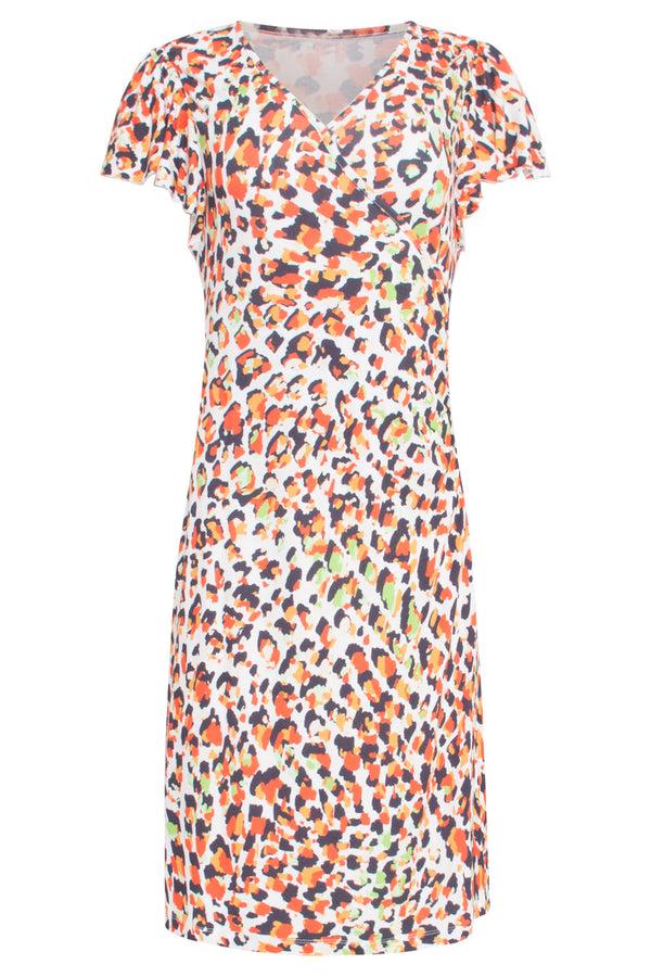 Smashed Lemon 24446 Zomerjurkje Met Ruchesdierenprint | Muticolour