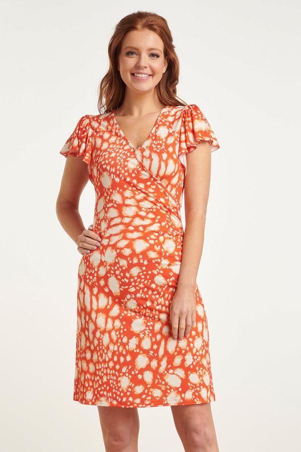 smashed lemon 24453 Zomerjurk Met Ruches Animal Print | Muticolour