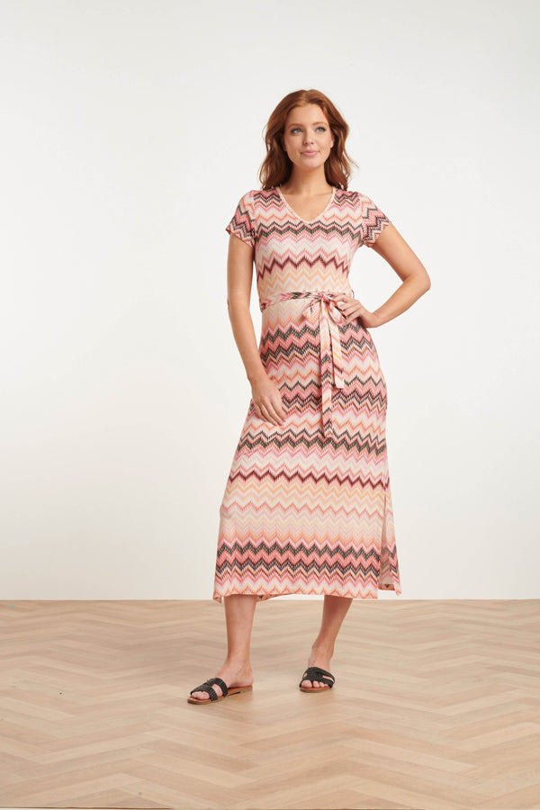 smashed lemon 24458 Zigzag Zomerjurk Met Vrolijke En | Muticolour