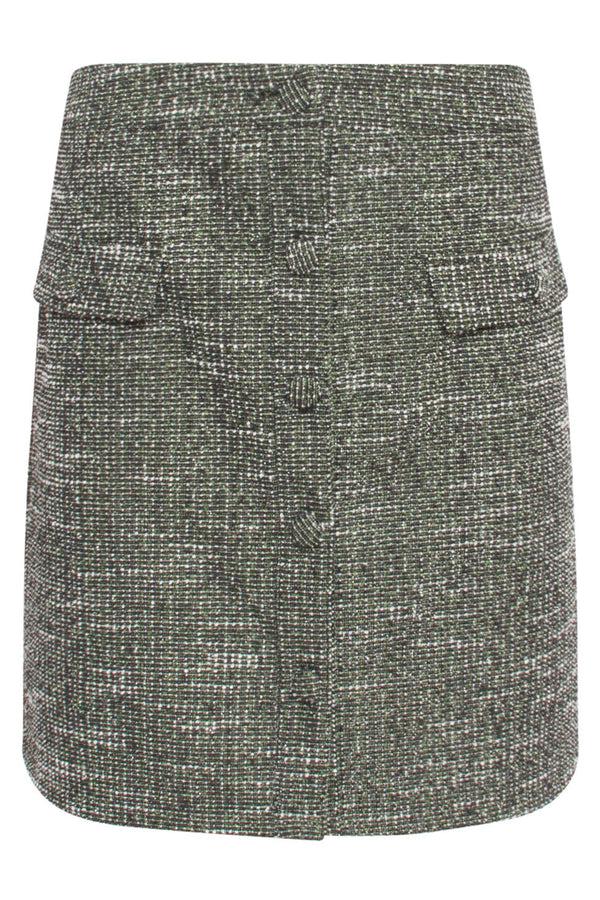 Smashed Lemon 24567 Textuur Rok | Light Green-Multicolour