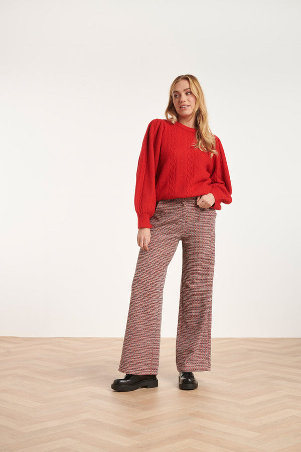 smashed lemon 24572 Veele Textuur Broek | Red-Multicolour