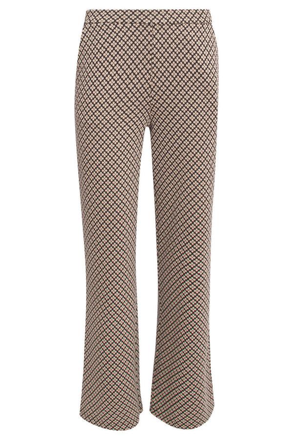 Smashed Lemon 24577 Wijde Broek Met Grafische Bloemprint | Black-Sand