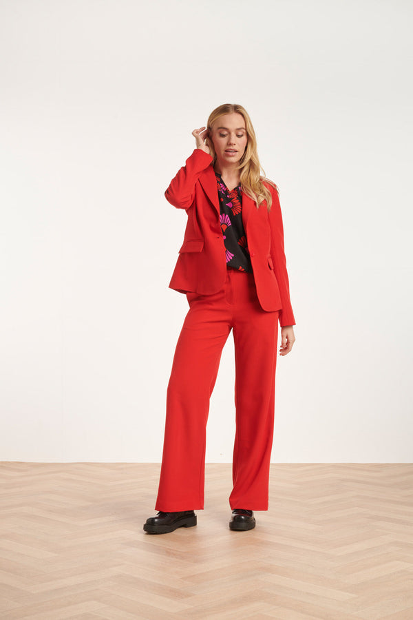 Smashed Lemon 24585 Verfijnde Blazer Met Losse Pasvorm | Red