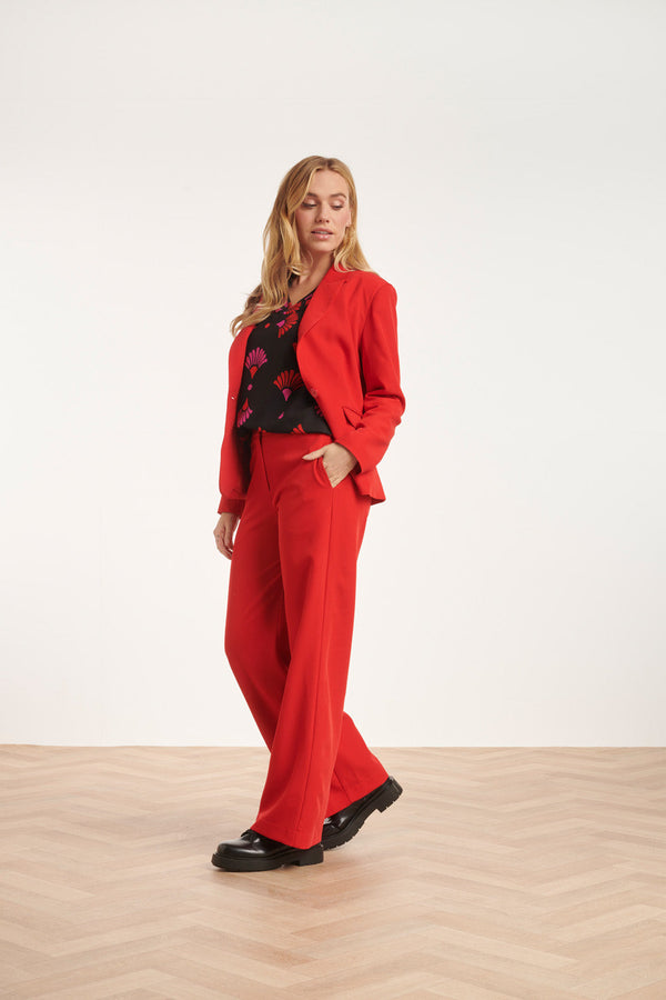 Smashed Lemon 24585 Verfijnde Blazer Met Losse Pasvorm | Red
