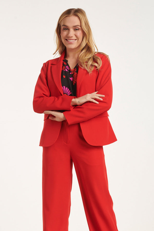 smashed lemon 24585 Verfijnde Blazer Met Losse Pasvorm | Red