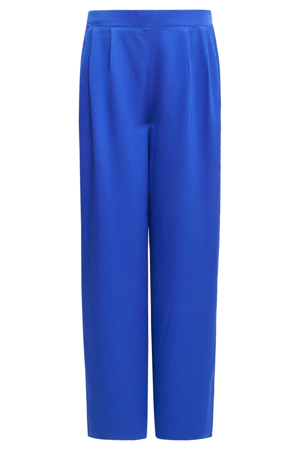Smashed Lemon 24592 Wijde Satijnen Cobalt Broek | Cobalt Blue