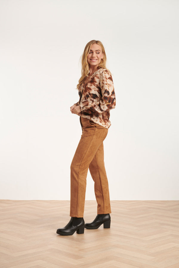Smashed Lemon 24597 Suède Cognac Aangesloten Broek | Cognac