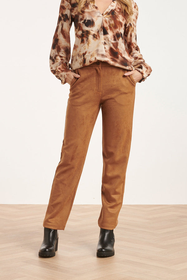 smashed lemon 24597 Suède Cognac Aangesloten Broek | Cognac