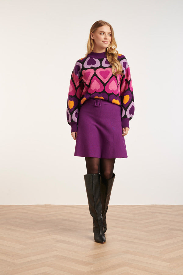 Smashed Lemon 24706 Korte Gebreide Paars E Rok | Purple