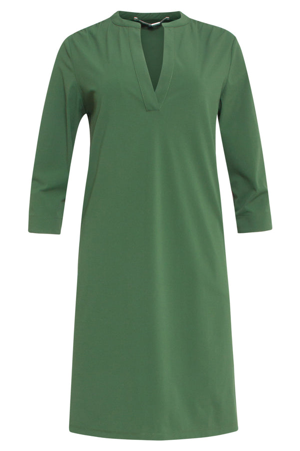 Smashed Lemon 24711 Fitted Army Green Travel Kwaliteit Jurk | Army Green