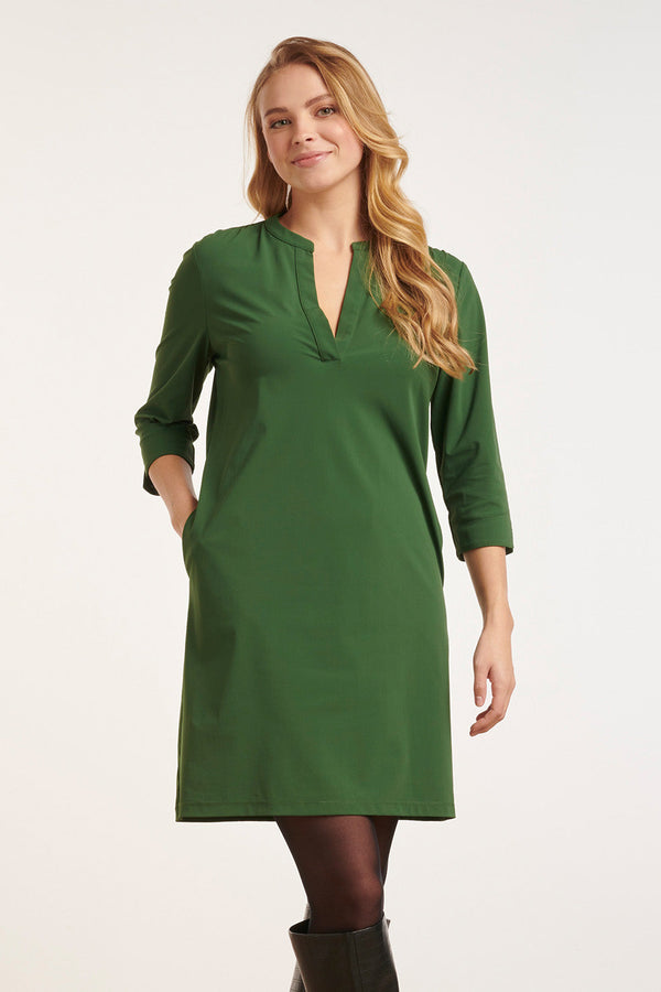 smashed lemon 24711 Fitted Army Green Travel Kwaliteit Jurk | Army Green