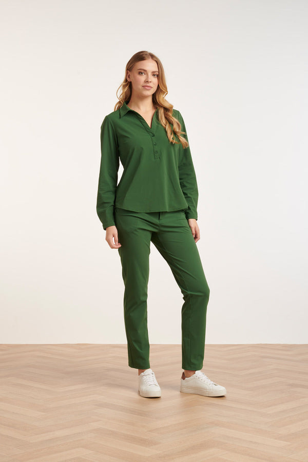 Smashed Lemon 24727 Slim Fit Army Green Travel Kwaliteit Broek | Army Green