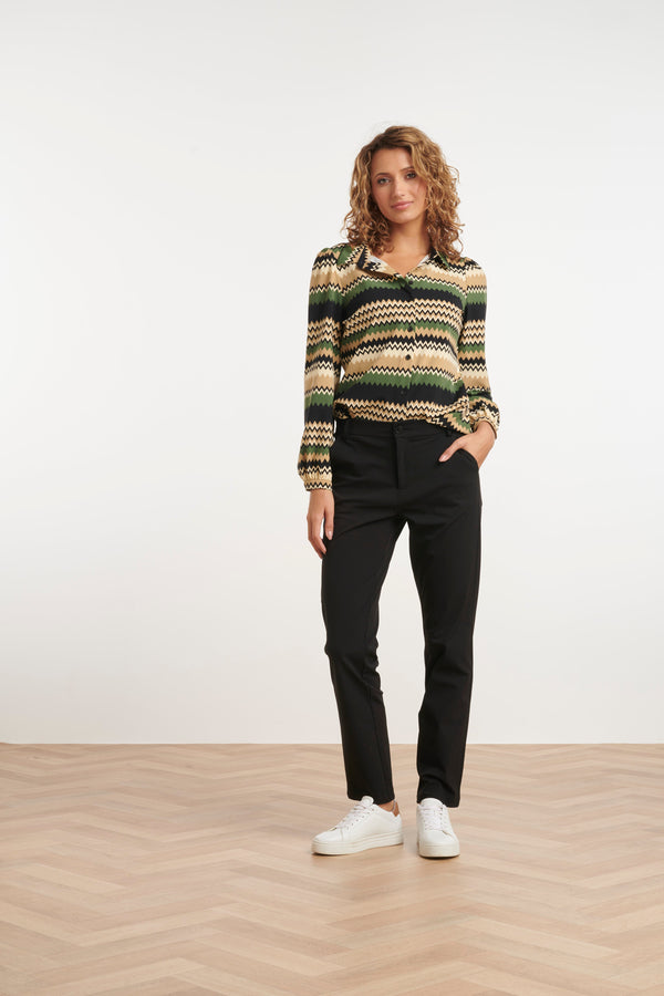 Smashed Lemon 24727 Slim Fit E Travel Kwaliteit Broek | Black