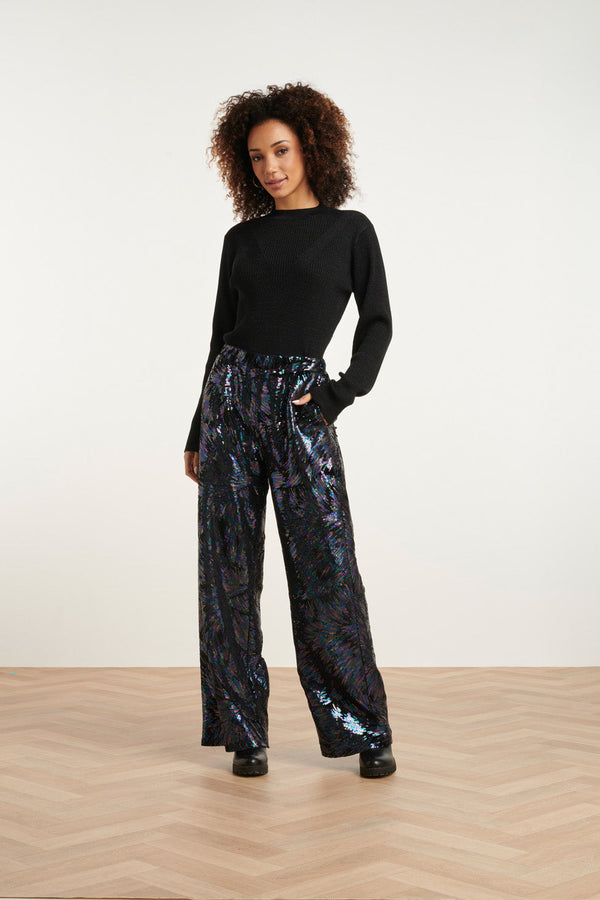 Smashed Lemon 24788 E Geribde Coltrui Met Lurex | Black