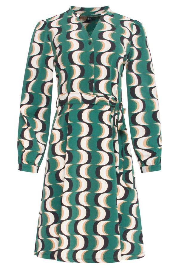 Smashed Lemon 24817 Retro Geprinte Travel Kwaliteit Jurk | Muticolour