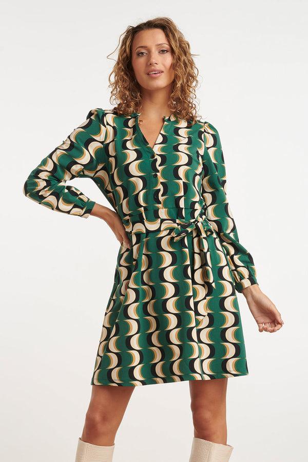 smashed lemon 24817 Retro Geprinte Travel Kwaliteit Jurk | Muticolour