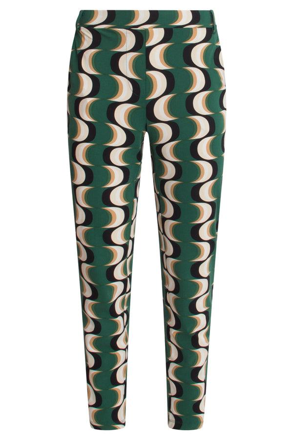 Smashed Lemon 24824 Retro Geprinte Travel Quality Broek | Muticolour