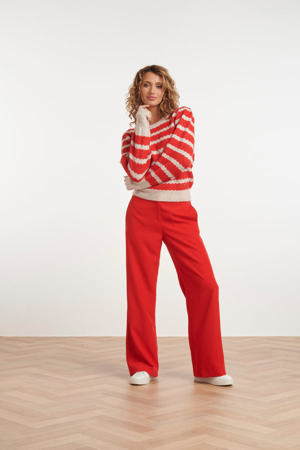 Smashed Lemon 24904 Gestreepte Gebreide Trui | Muticolour