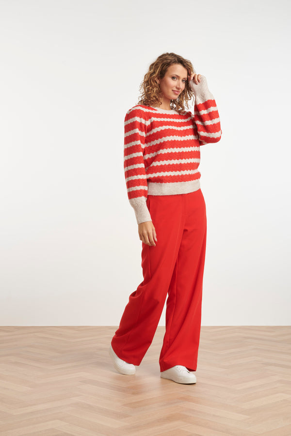 Smashed Lemon 24904 Gestreepte Gebreide Trui | Muticolour