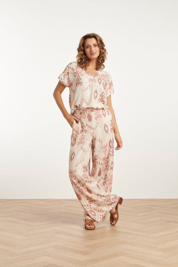 smashed lemon 25044 Flowy Aztec Print Broeknude Tinten | Sand-Multicolour smashed lemon 25044 Flowy Aztec Print Broeknude Tinten | Sand-Multicolour