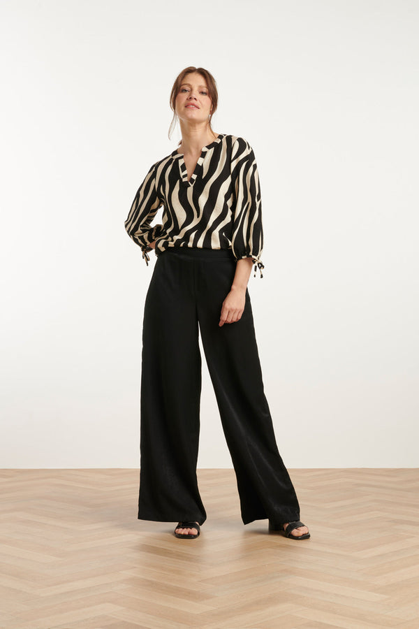Smashed Lemon 25076 E Zebra Print Top | Offwhite-Black