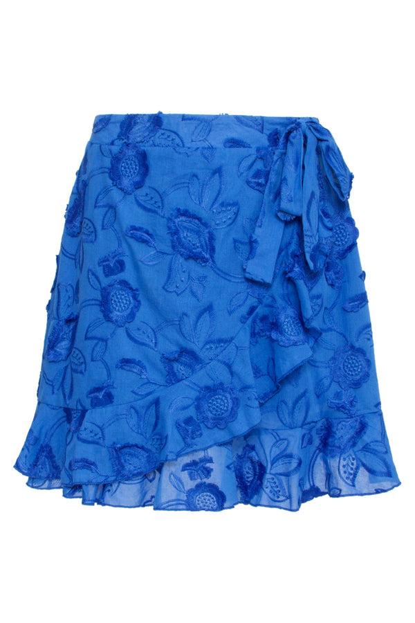 Smashed Lemon 25139 Cobalt 3D Bloemen Rok | Cobalt Blue