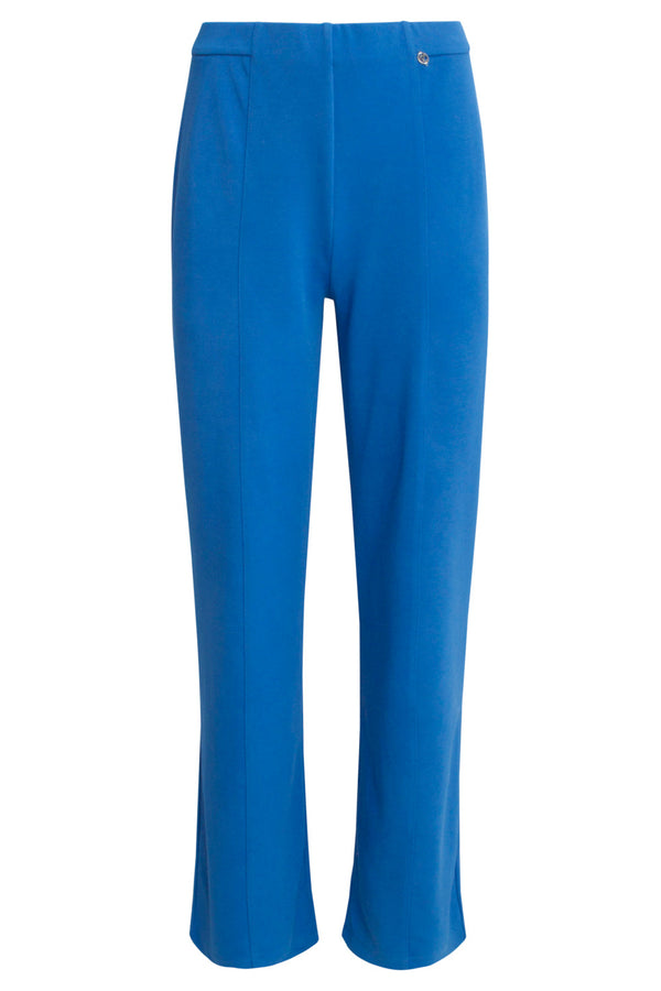 Smashed Lemon 25140 Cobalt Wide Straight Leg Stretch Broek | Cobalt Blue