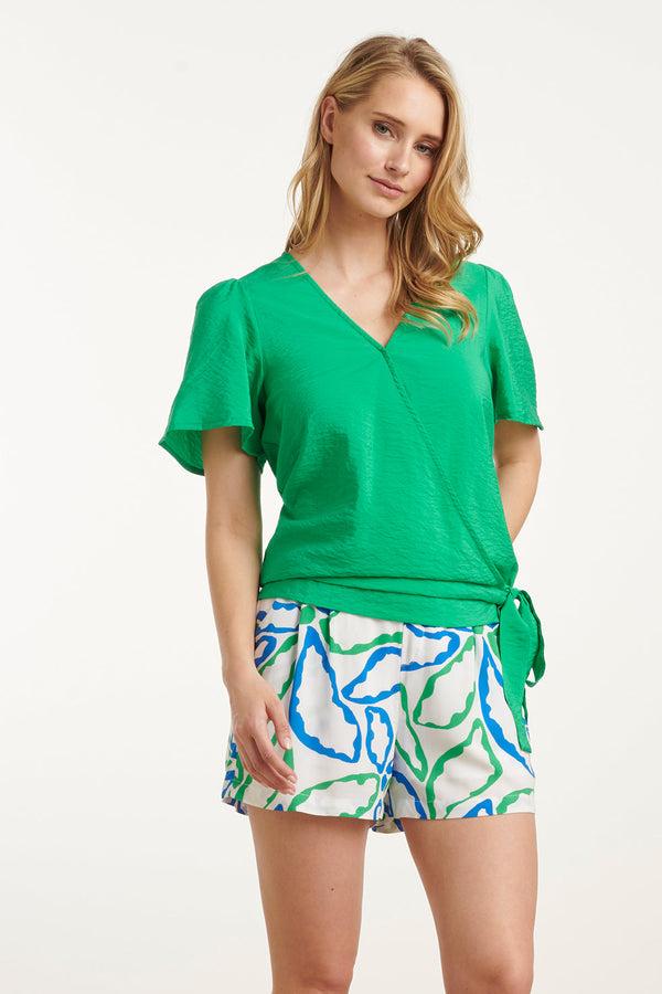 Smashed Lemon 25172 Overlap Topfel Met Strik Detail | Green