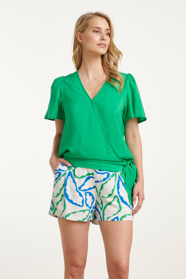 smashed lemon 25172 Overlap Topfel Met Strik Detail | Green