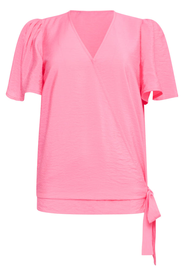 Smashed Lemon 25172 Overlap Topfel Met Strik Detail | Pink