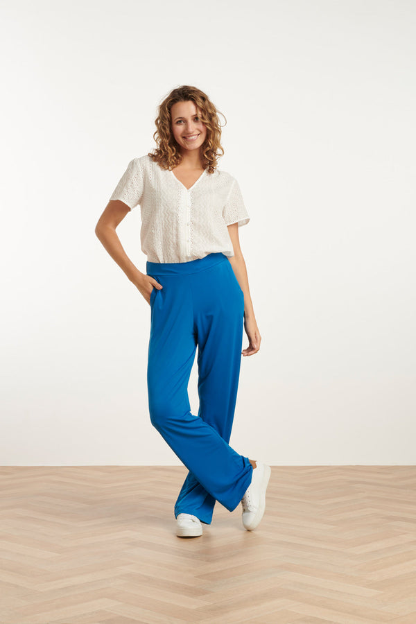 smashed lemon 25174 Cobalt Stretch Broek | Cobalt Blue