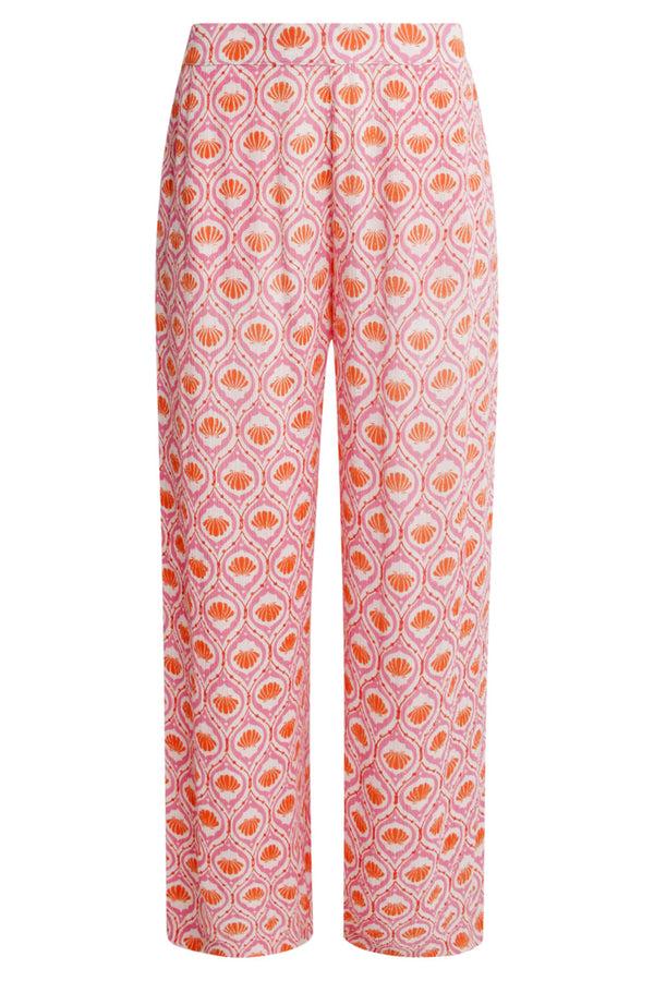 Smashed Lemon 25183 Peach Schelpprint Broek | Muticolour