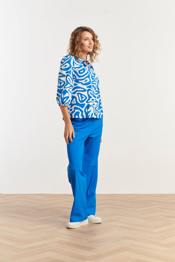 Smashed Lemon 25233 Wijde Broek Van Travel Kwaliteitcobalt | Cobalt Blue